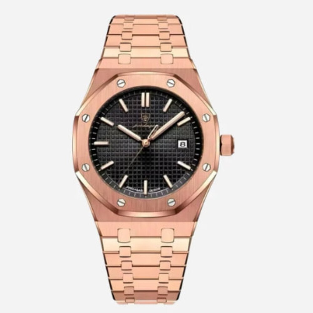 Oceanus Iron Men’s Watch – 40mm Rose Gold Stainless Steel – Brand New